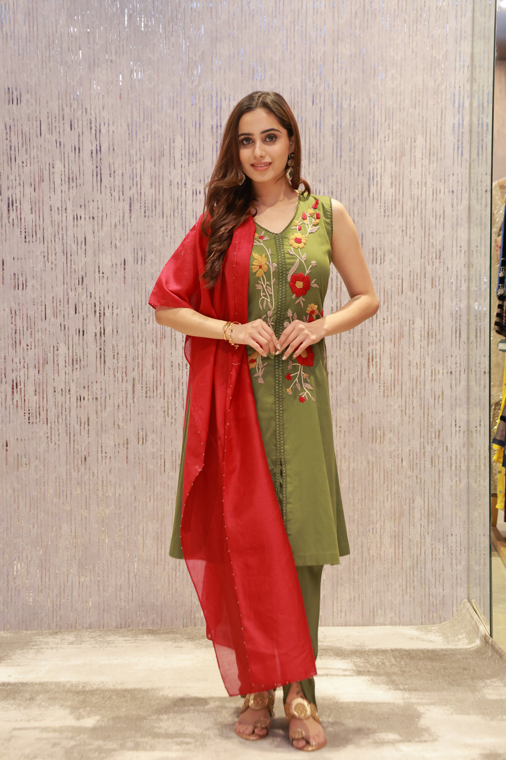 Straight-fit kurta set