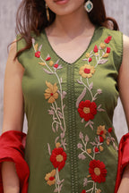 Straight-fit kurta set