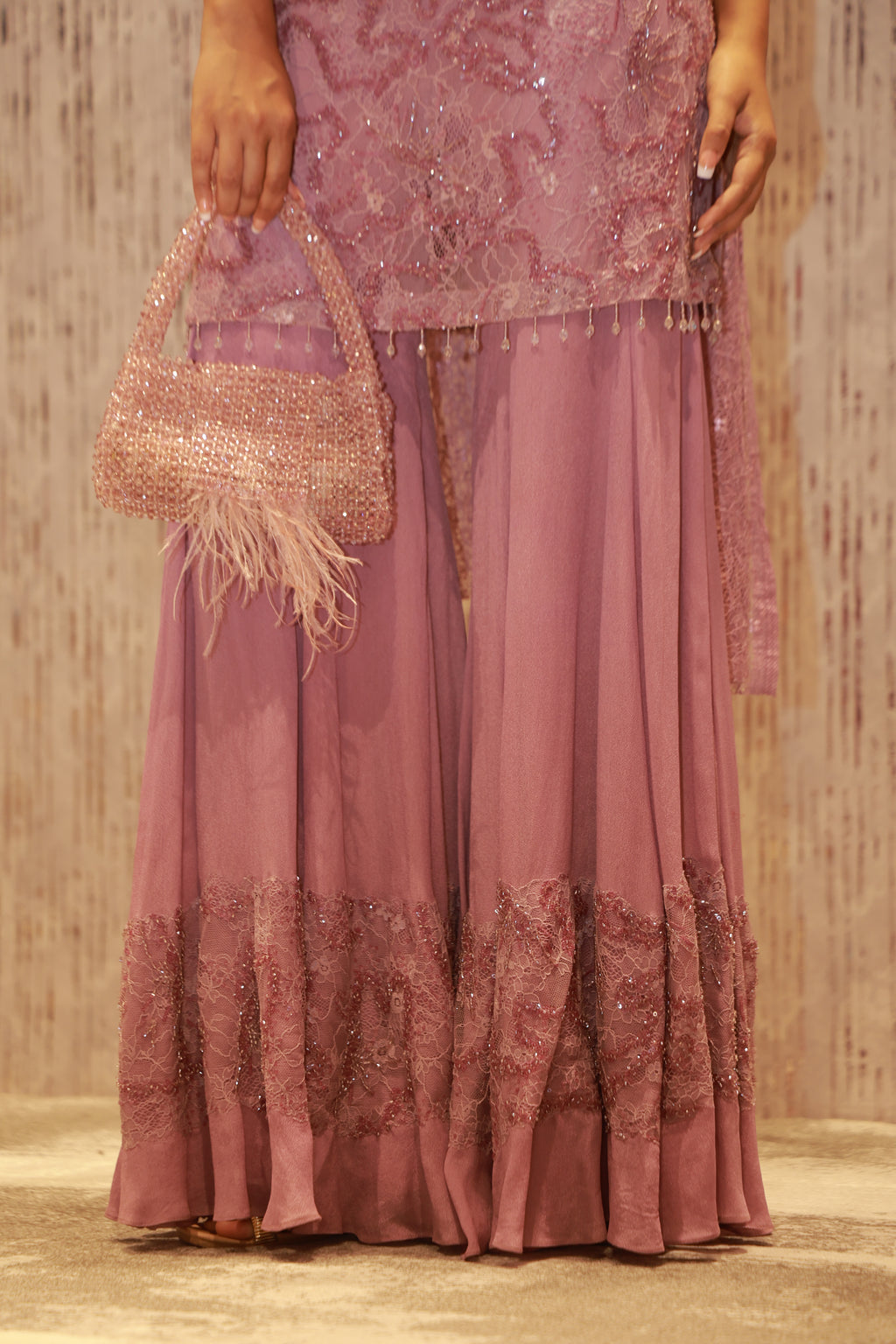 Elegant kurta sharara set