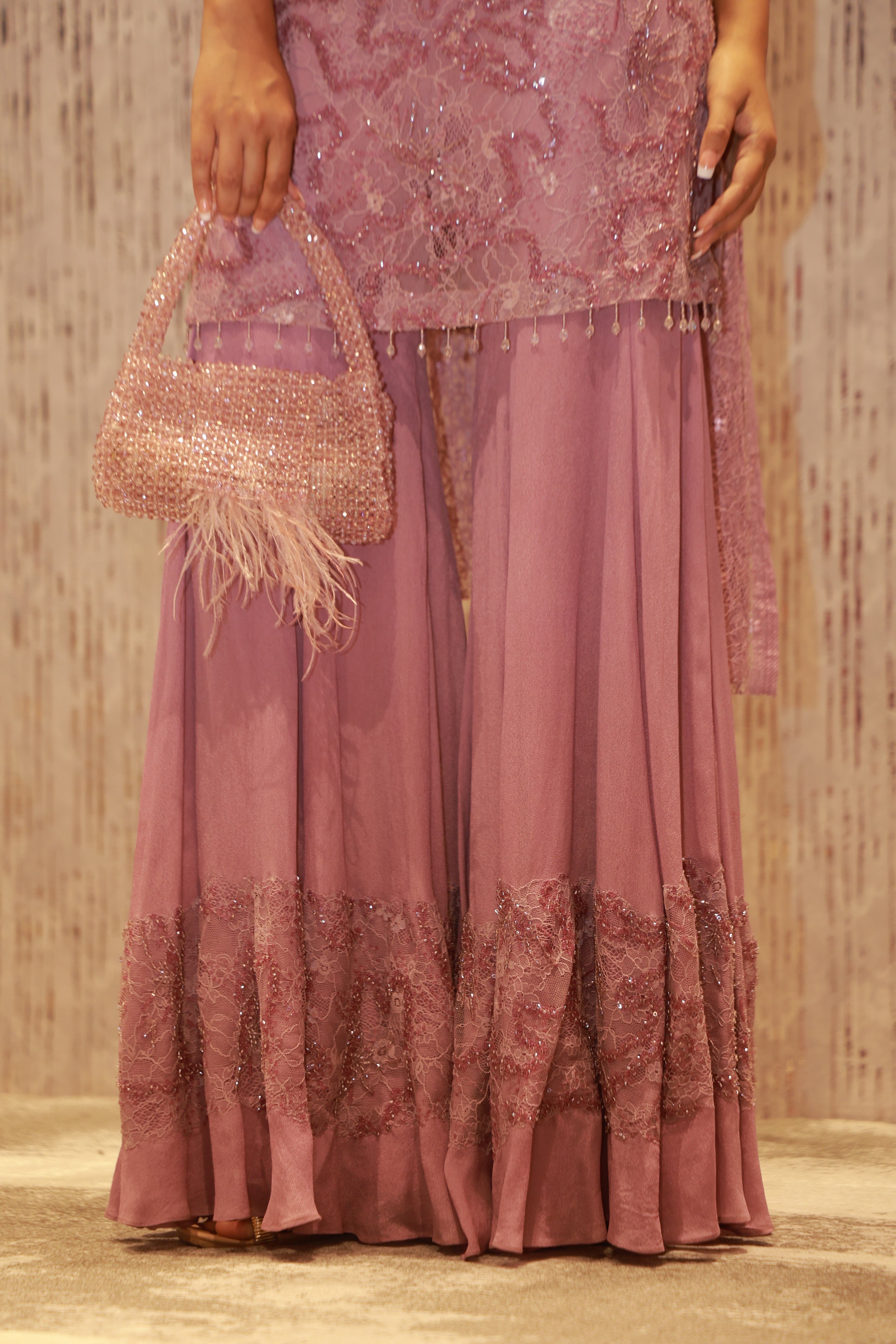 Elegant kurta sharara set