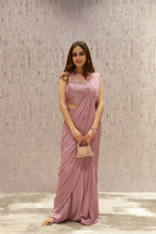 Elegant pre-draped saree