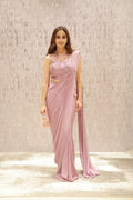 Elegant pre-draped saree