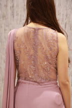 Elegant pre-draped saree