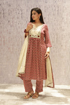 Elegant pre-draped saree