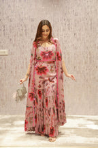 A vibrant 3-piece chiffon ensemble