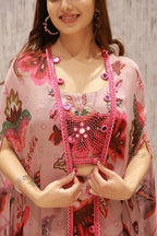 A vibrant 3-piece chiffon ensemble