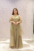 Elegant aqua green ensemble